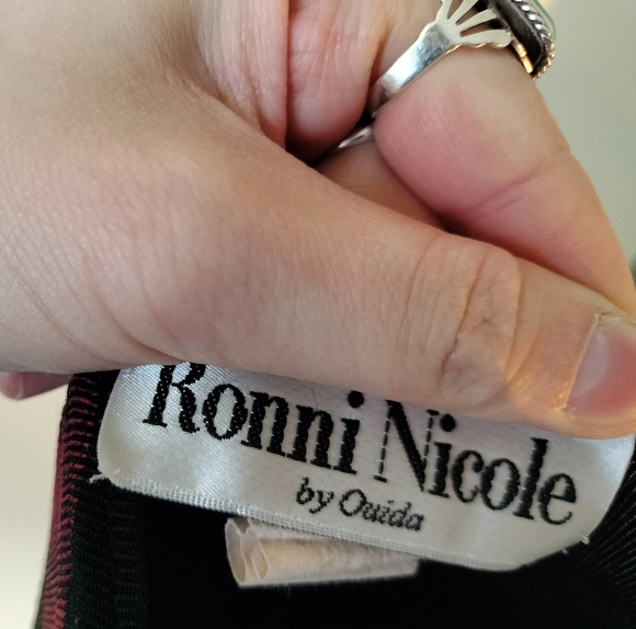 90s Black Maxi Dress Vintage sleeveless Grunge Leaf Fern Medium M vintage dress - Picture 2 of 3